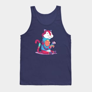 Gamer Cat // Funny Animals Playing Video Games Tank Top